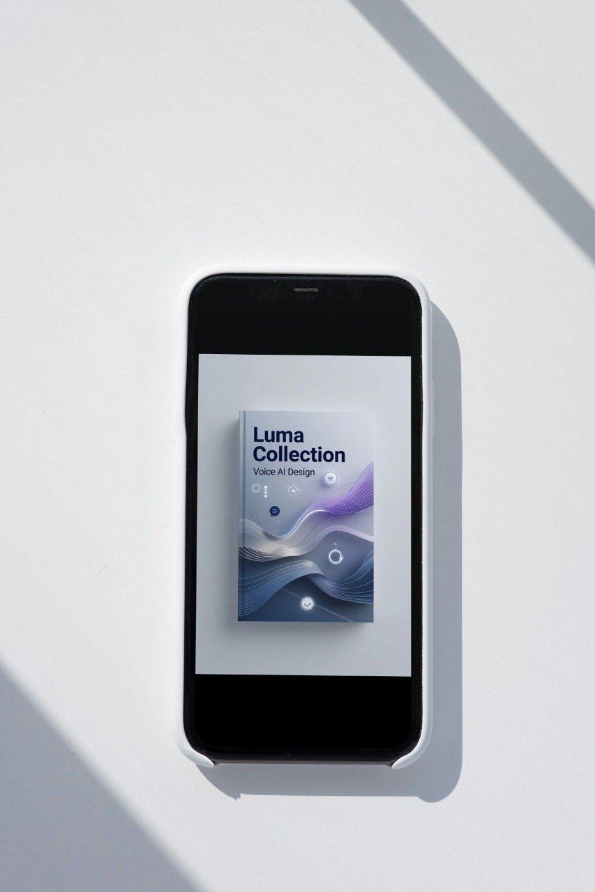 Smartphone displaying the 'Luma Collection' on a light gray background