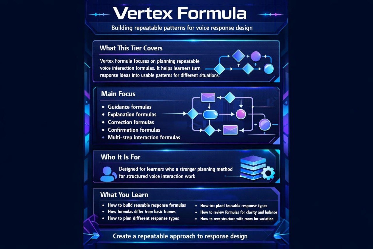 Vertex Formula educational material on a dark background with blue and white text.