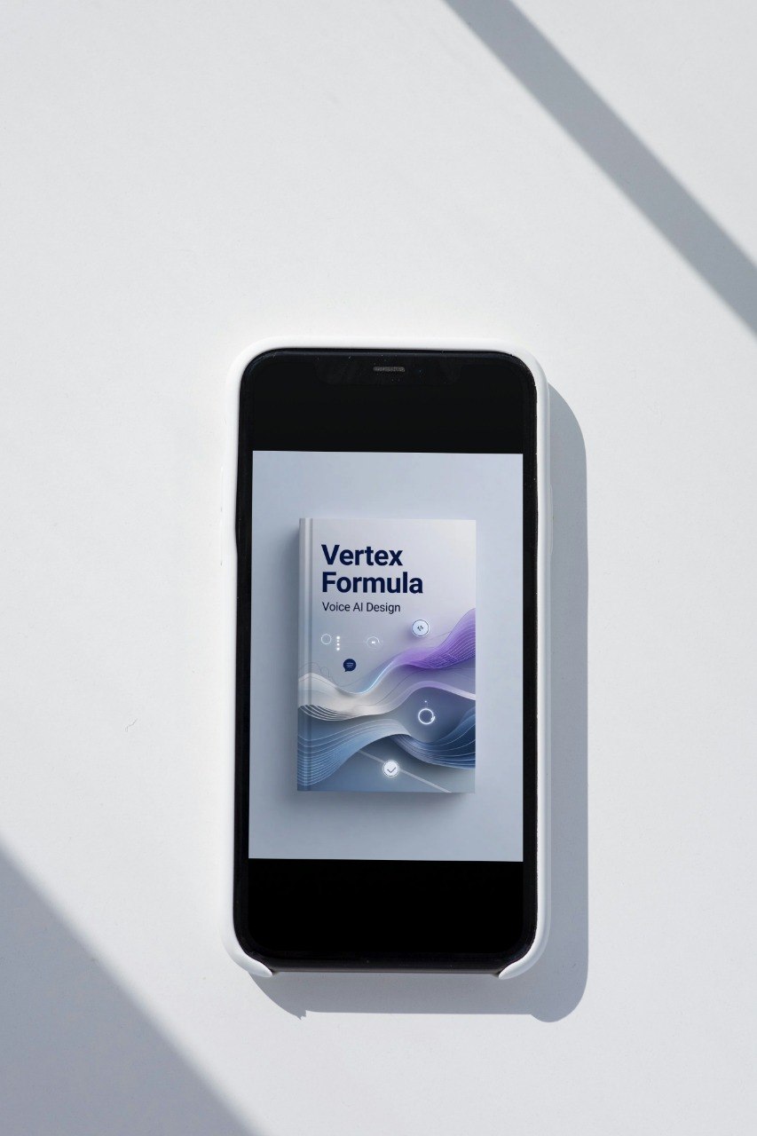 Smartphone displaying a 'Vertex Formula' app on a light gray background